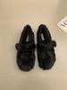 2025 Autumn and Winter New Mink Hair Shoes Women's Casual Wear with Soft Soles Mary Jane Doudou Shoes Cotton Shoes