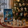 Seasonal Wall Hanging Christmas Advent Calendar 2026 24 Days Sea Turtle/Big Foot/Highland Cow/Dog Ornaments Cute Animal Decor Countdown Calendar,