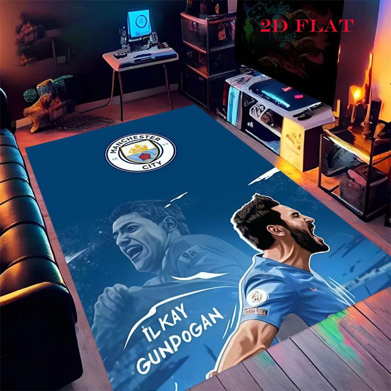Royal MCFC Crown Carpet Rug for Living Room Bedroom Home Sofa Decoration,Kids play Nonslip Floor Mat