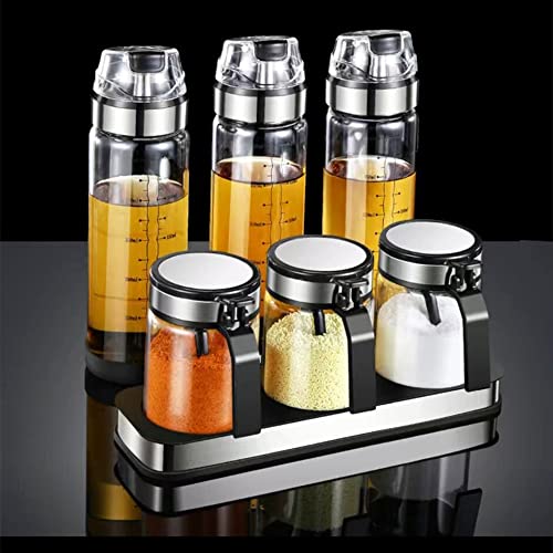 Huiyu Salt and Sugar Containers, Spice Bottles, 300ml, Set of 3