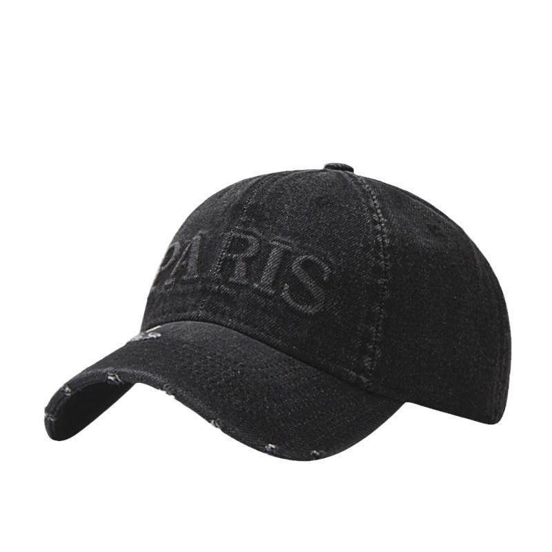 Vintage Retro Washed Cowboy Baseball Hat Men'S Spring And Summer Soft Top Letter Big Head Circumference Sunshade Cap