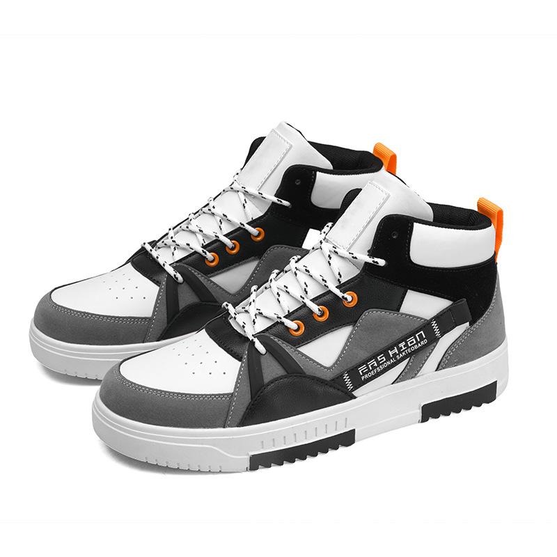 

Мужская обувь осень и зима новая тенденция высокий верх спортивная повседневная универсальная обувь для скейтборда нишевый оригинальный дизайн обувь для старшеклассников 42 чёрный