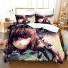 3pcs Bedding Set Animation Wish 3D Printed Cozy Duvet Cover King Queen Twin Size Birthday Gift for Adult Bedroom Decor