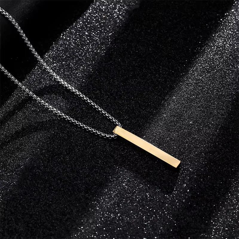 Copper Unisex Sporty Chain Necklace Personality Column Design Stainless Steel Pendant Hop Accessories New Jewelry