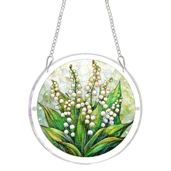 

Acrylic Puzzle Suncatcher, Stained Glass Style Window Hanging Sun Catcher Panel, DIY Puzzle Jigsaw Art for Garden Home Decor, Gifts for Women Men Mom 18cm F