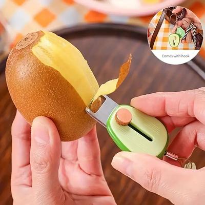 Portable Retractable Peeler Mini Multifunctional Fruit and Vegetable Peeler Stainless Steel Pocket Peeler for Travel and Outdoors