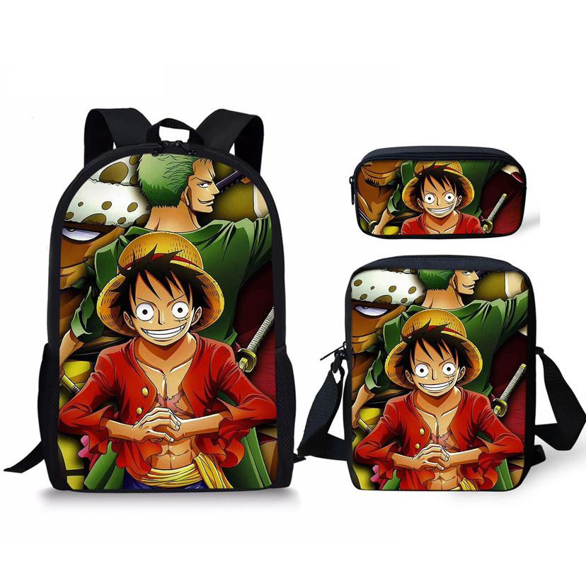 One Piece Backpack Set For Kids With Breathable Oxford Fabric And Cartoon Character Design For School Use