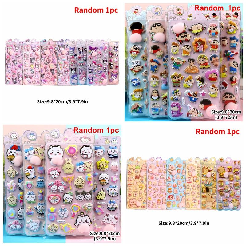 Cartoon Anime Rabbit Judy Fox Nick Stickers Zootopia 3D Relief Sticker Children DIY Scrapbook Notebook Decorative Sticker Gift