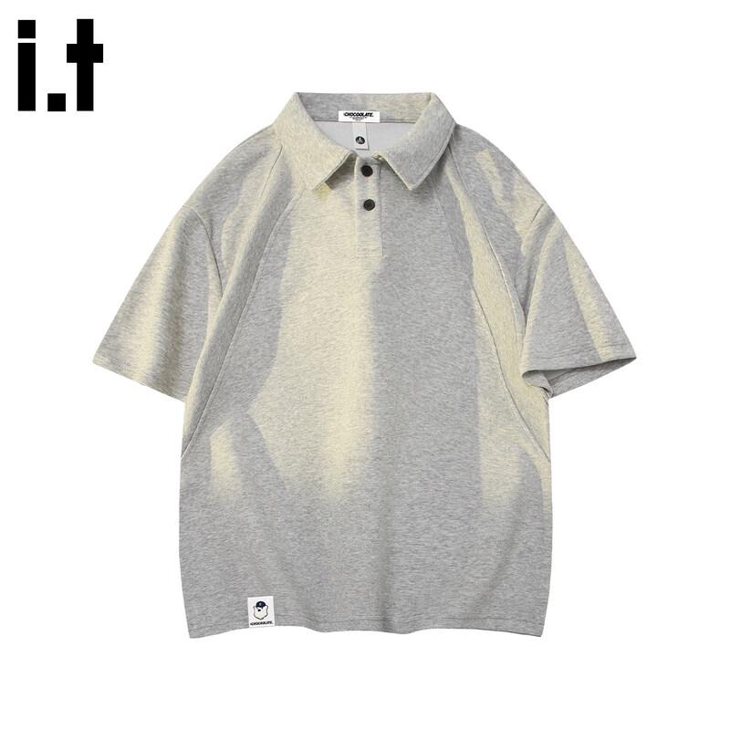 Men s American Style Patchwork Polo Shirt 2XL