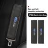 JQOZ8 Leather Seat Belt Shoulder Cover Trim Edge Three Color Anti‑Scratch For Ford Fiesta Ranger Mondeo Escape Ecosport Fusion