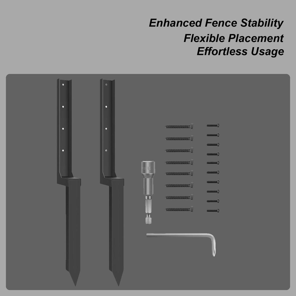 Sturdy Fence Support Stake Fence Repair Stake Replacement Thickened Quick Easy Metal Spikes Heavy For Repairing Lawn Protection