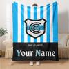 Name Custom Gimnasia de La Plata Print Flannel Blanket High Quality Warm Comfortable Cover for All Seasons Perfect for Gifts Home Decor