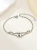 New stainless steel wholesale 26 English letters double-layer ring gold-plated bracelet