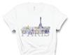 Paris T-shirt, Eiffel Tower Tshirt, Travel T-Shirt, Paris Tees, Paris Skyline, Paris Gift For Her, France, Womens Paris T-Shirt, Souvenir