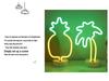 Korean Style Flamingo LED Neon Night Light - Decorative Christmas Fairy Accent with Round Base