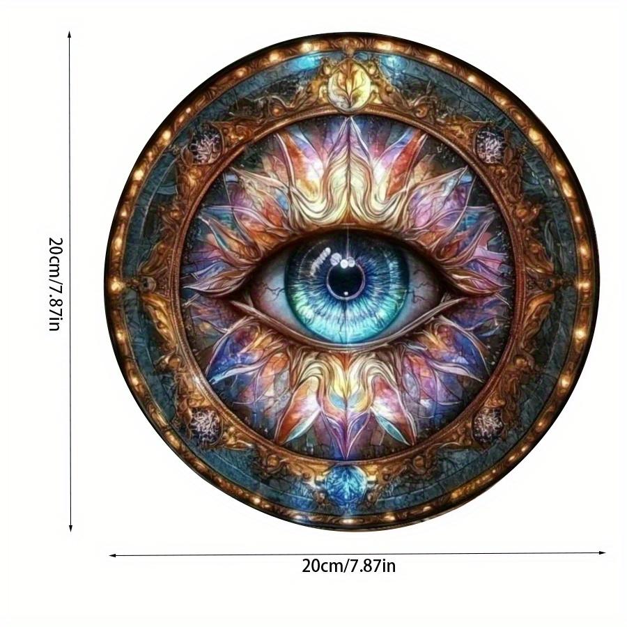 

2d Flat 20*20cm, Vintage Wooden Eye Sign Wall Art Multipurpose in Decorative Plaque for Home, Kitchen, Garden, Bedroom, Bar, Bathroom 20x20cm