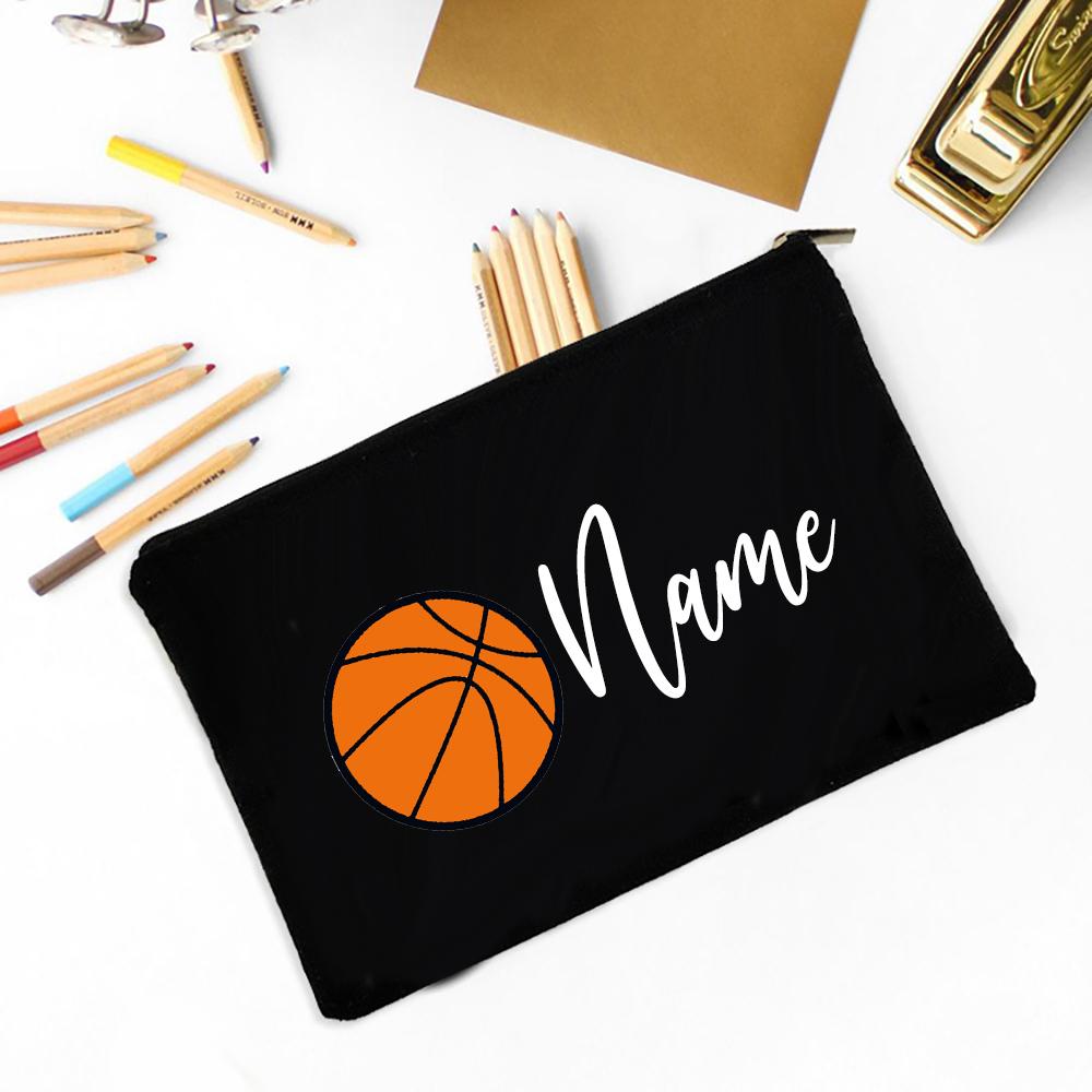 Personalised Football Pencil Bag Custom Name Pencil Case School Stationery Supplies Storage Bags Christmas Birthday Gift for Kid