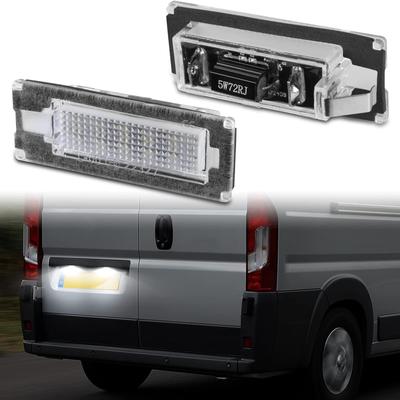 2 Stück LED-Kennzeichenbeleuchtung 2835SMD mit CanBus-Fehlerfrei für Peugeot Boxer Citroen Jumper Fiat Ducato Bus Box 2006-2019