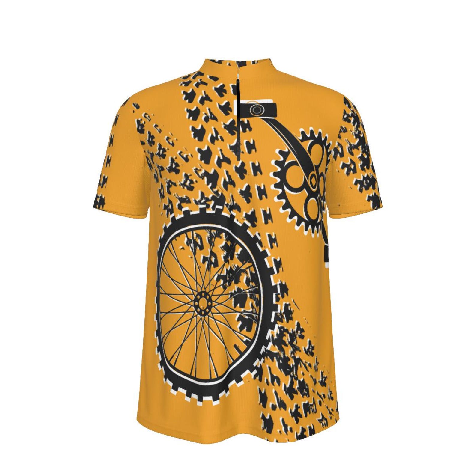 Orange MTB Cycling Jersey: Loose Fit Quarter Zip, Off Road Trail Gear S