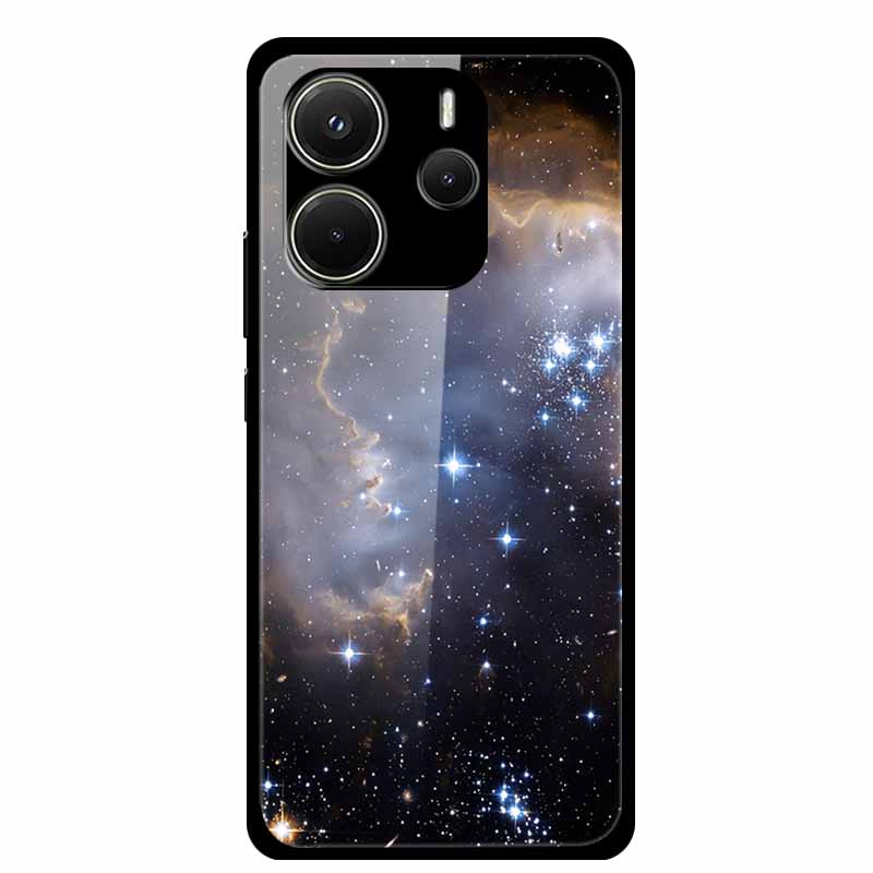 For Redmi Note 14 4G Phone Case Note14 Coque Hard Tempered Glass Back Cover For Xiaomi Redmi Note 14 5G Case Shell Soft Bumper