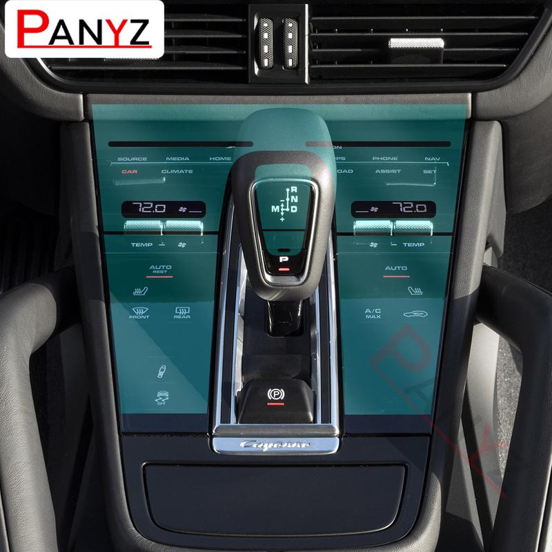 Car Interior Central Console Gear Shift Dashboard Navigation Screen Reading Light Protective Film for Porsche Cayenne Coupe