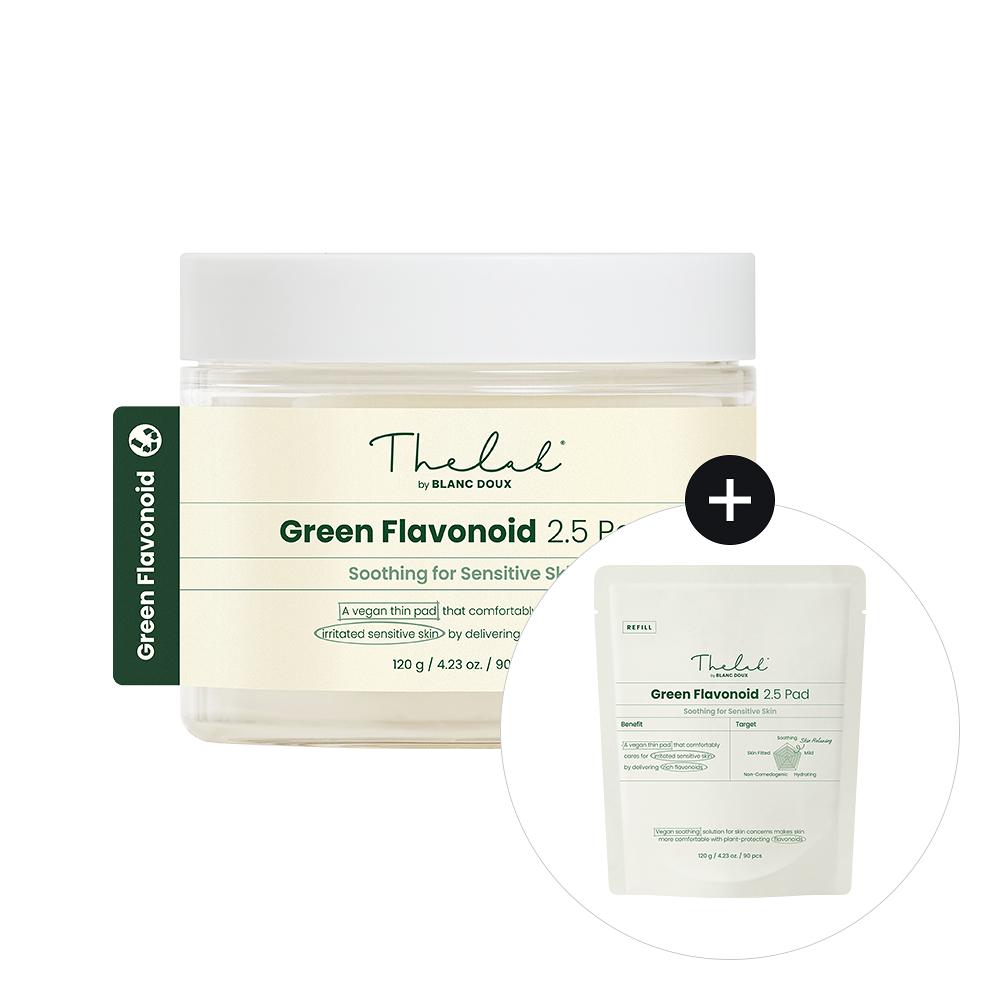 The Lab by Blanc Doux Green Flavonoid Soothing Pad 90pcs + Refill 90pcs Calming Toner Pad Set