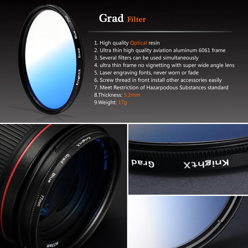 Camera Lens Camera Accessories Color Filter for Canon 49mm 52mm 55mm 58mm 67mm 77mm