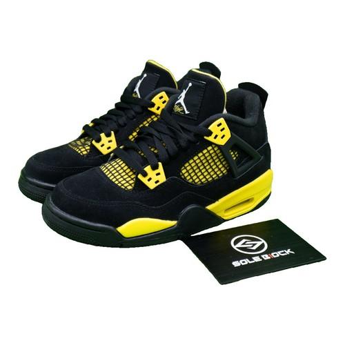 Air Jordan 4 Retro GS Thunder Jordan 4 AJ4 Mid Thunder 408452-017 EU 36.5 чёрный