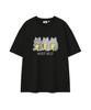 WACKY WILLY Bear Print Short Sleeve T-Shirt Black