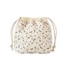 Quilted Cotton Cosmetic Bag Jewelry Storage Bag Coin Purse Cute Flower Makeup Bag  Women/Girls