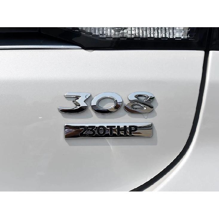 Neues 3D ABS Chrom Schwarz Logo 308 Emblem Buchstaben Aufkleber Auto Heckklappen Emblem für Peugeot 308 SW GT Line GTI T9 T7 P5 Zubehör