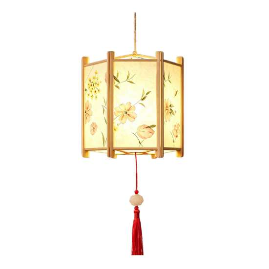 Decorative Tassel Lanterns DIY Chinese Ancient Style Lantern Kit, Light Up Handheld with LED String & Festival Gift for Children Tassel, Rabbit