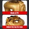 Full Face Kick Boxing Helmets PU Leather Training Sparring Headgear Helmets Martial Art Headgear Protector Enduring