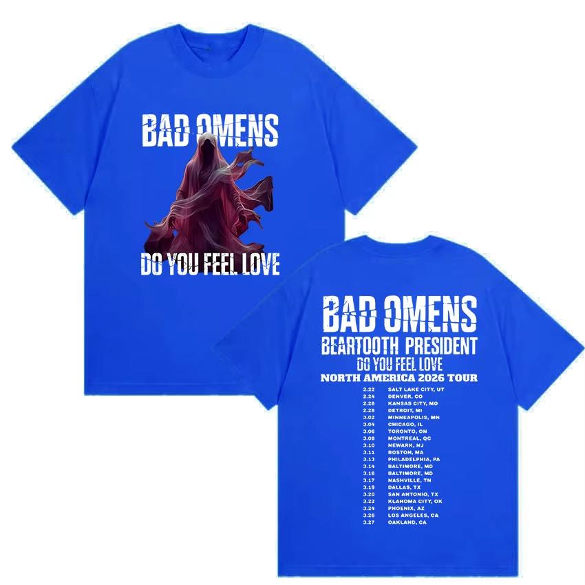 Bad Omens Do You Feel Love Tour T-shirt Men and Women Summer Gothic Clothing Fashion Round Neck Short Sleeved Top