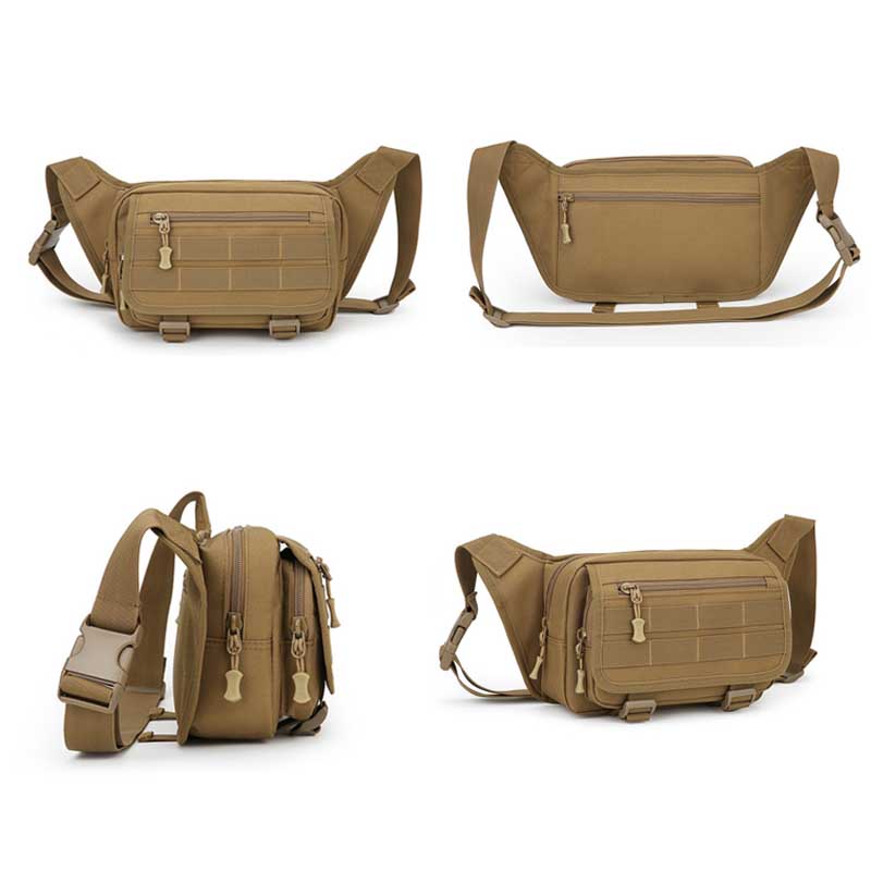 Taktische Bauchtasche für Herren, Nylon-Hüfttasche, Große Kapazität, Wasserdicht, Für Wandern, Sport, Crossbody-Umhängetasche für Radfahren, Reisen