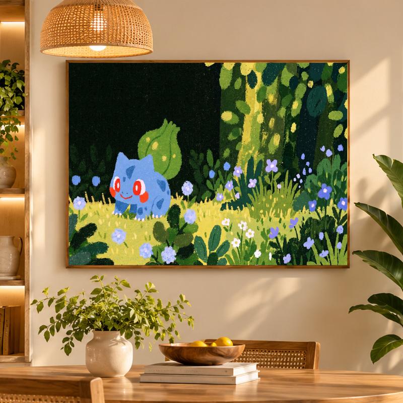 5D Diamond Painting Bulbasaur DIY Full Drill Diamond Art Kit Home Decoration