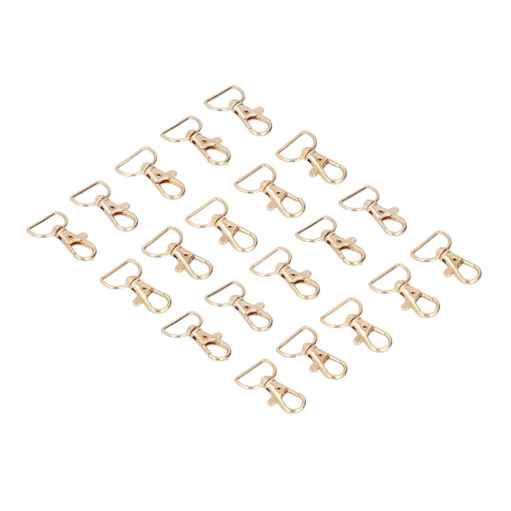 20Pcs Keychain Clip Zinc Alloy DIY Corrosion Resistance Durable Glossy Safe Key Ring Clips