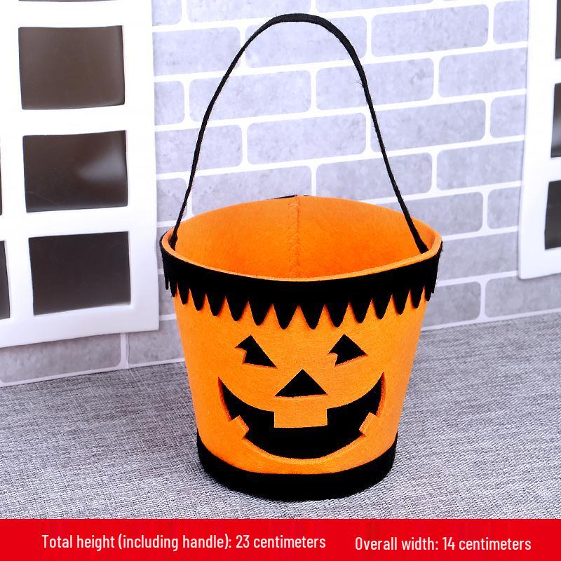 Halloween Pumpkin Trick-or-Treat Children's Handbag - Handmade Small Gift Material Pack
