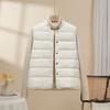 Light down vest women's new white duck down lightweight versatile vest warm vest small short