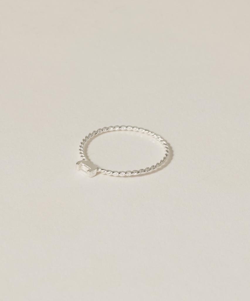 Novice Tokyo Clear Stone Motif Rope Ring [Silver 925] / One Color