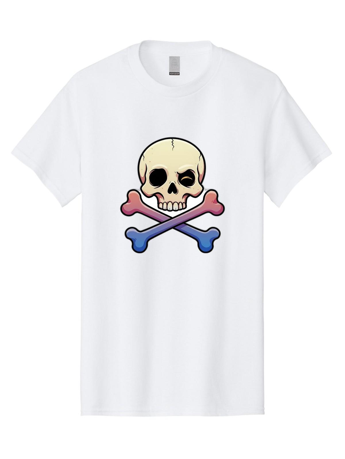 Skull-And-Crossbones Mens Graphic Tee, 100% Cotton, Casual Summer Wear S