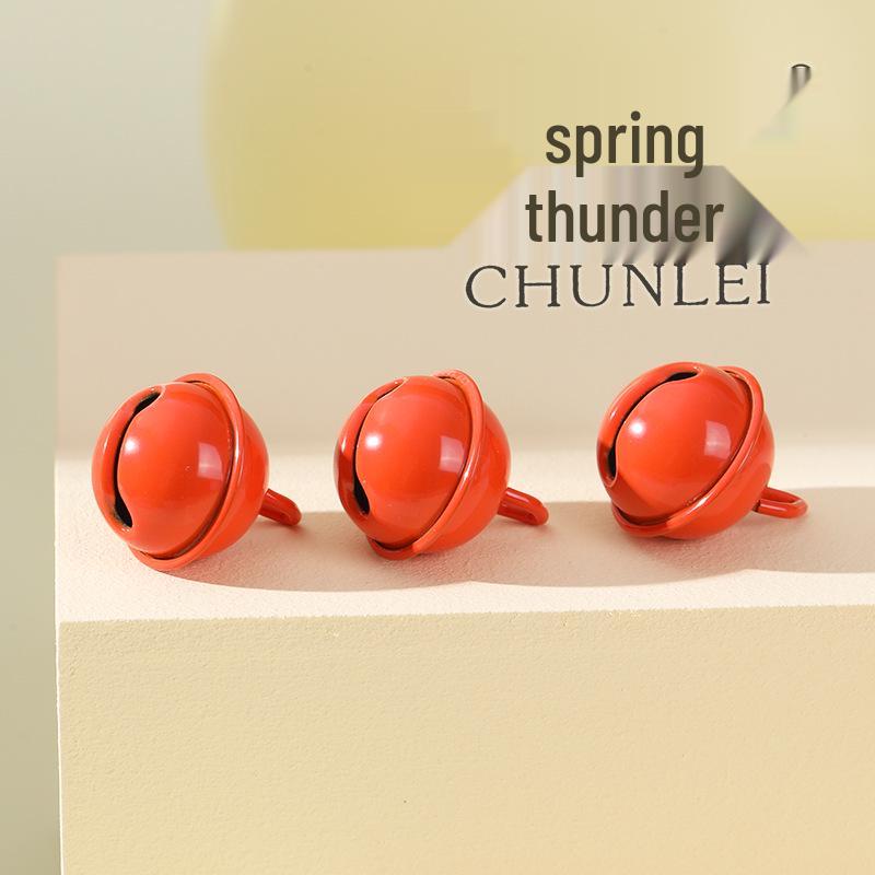 22mm Tiger Mouth Candy-Colored Christmas Hanging Bell Ornament Jewelry & Choker Accessory