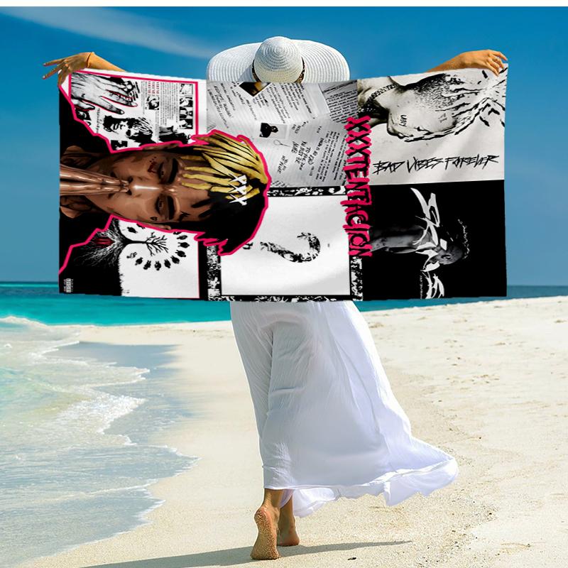 XXXtentacion Fashion Beach Towel: Ideal for Summer Adventures Soft, absorbent and quick drying suitable for swimming and bathing