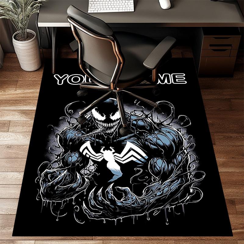 Custom Venom Mat Personalized Name, Polyester Washable Indoor Entryway Rug, Gift for Christmas, Easter, Thanksgiving Day