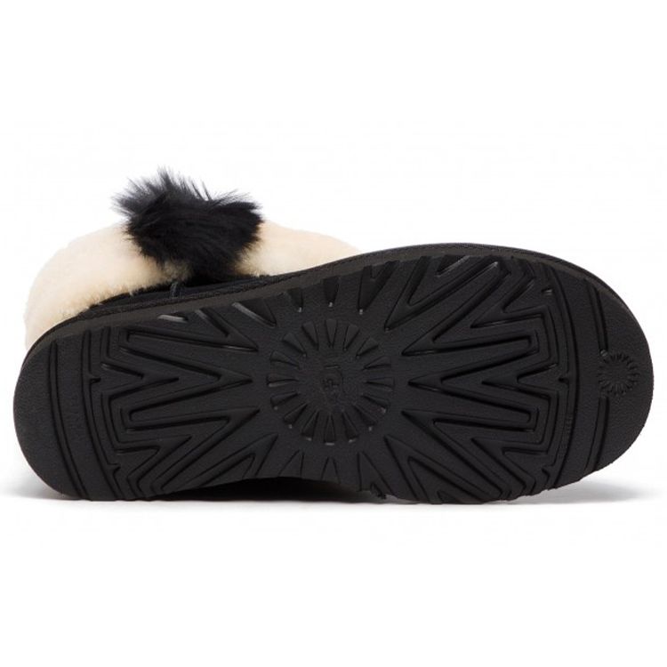 UGG Vintage Lightweight Warm Non-Slip Suede Sheepskin Snow Boots Women Boots Black 1101039-BLK