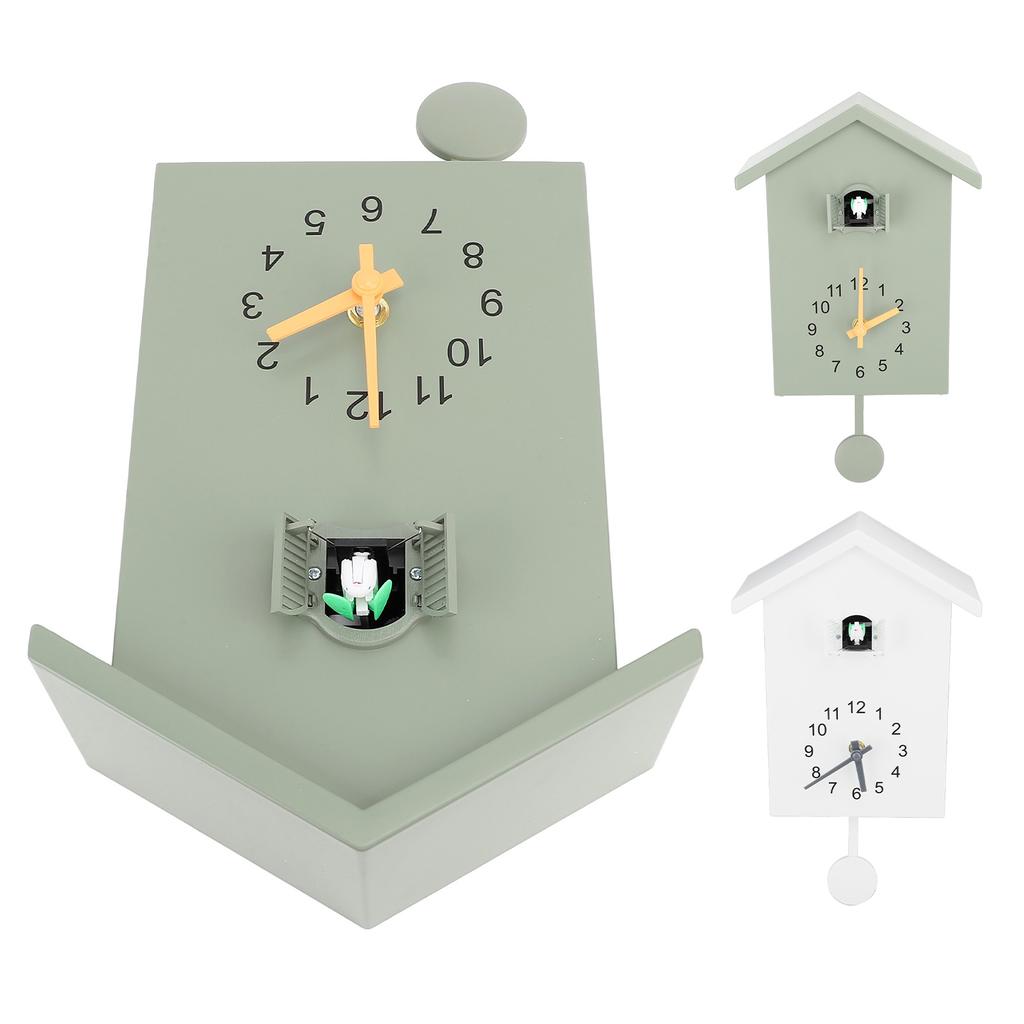 Bird House Wall Clock Bird Voice Call Nordic  Bird House Pendulum Wall Hanging Clock for Office