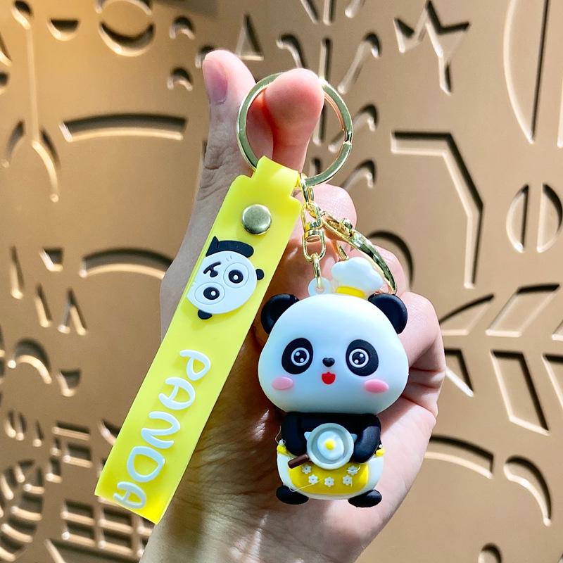 Cute Cartoon Panda Keychain Pendant for Bags & Cars