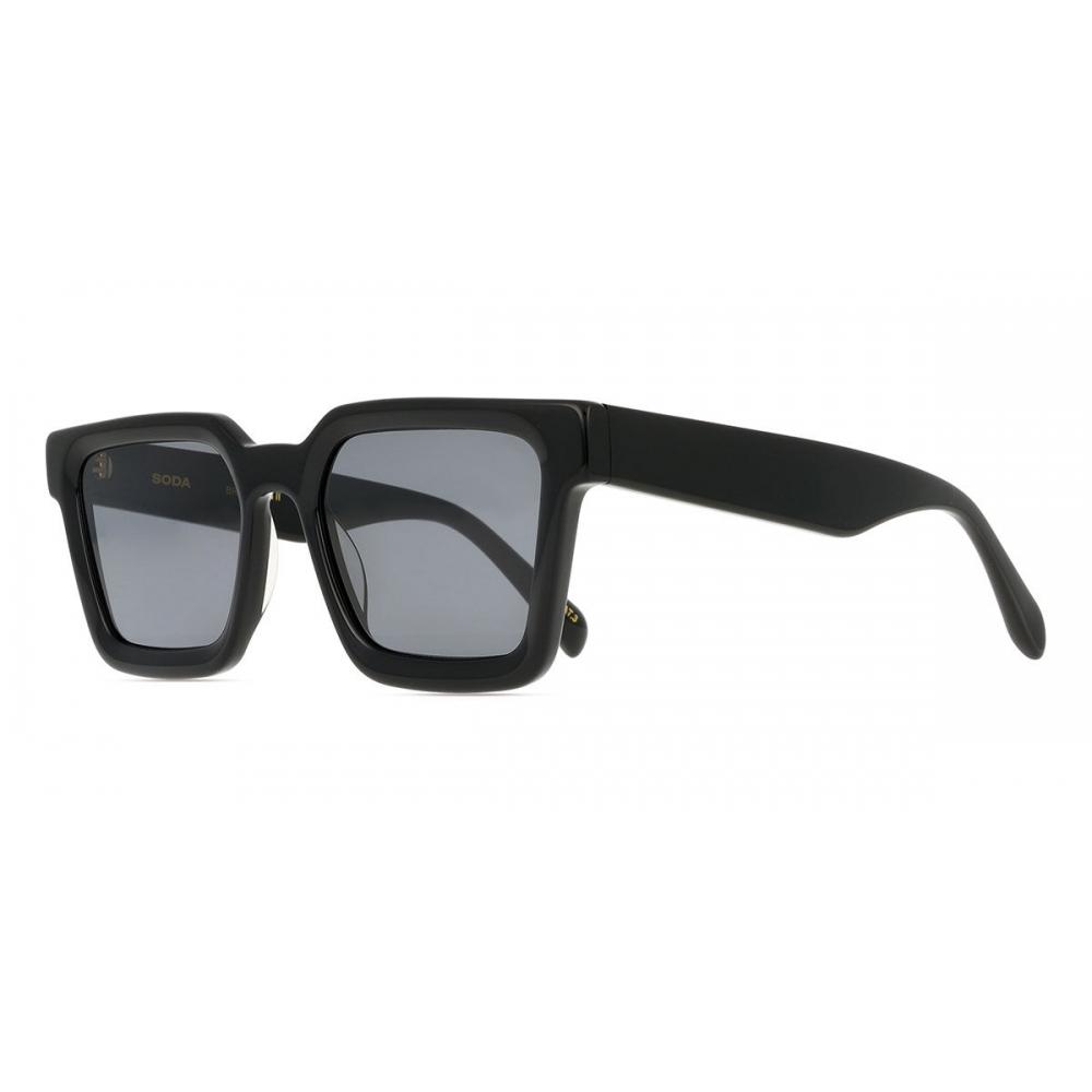 Soda Shades Brooklyn Ii Black Unisex Sunglasses