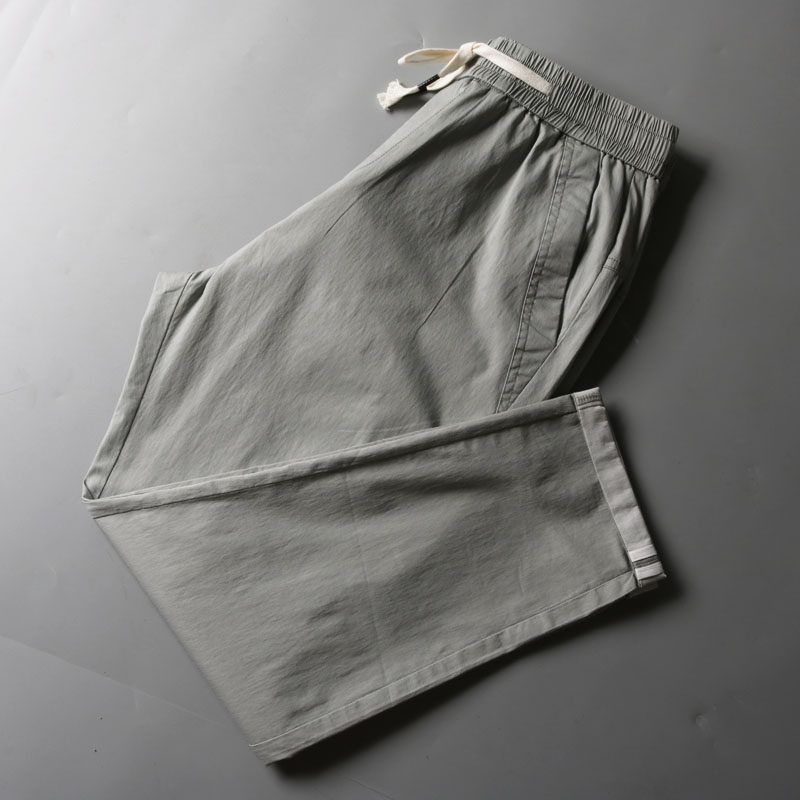 Foreign Trade Tail Order Cattle Goods Cut Label Korean Style Trendy Casual Pants Gray EUR32