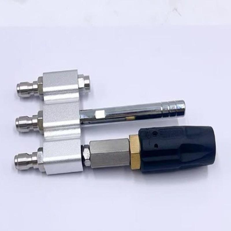 Stainless Steel Adjustable Nozzle with 1/4inch Quick Connection Pressure Washer Nozzle for Washing Garden Vehicle Floor
